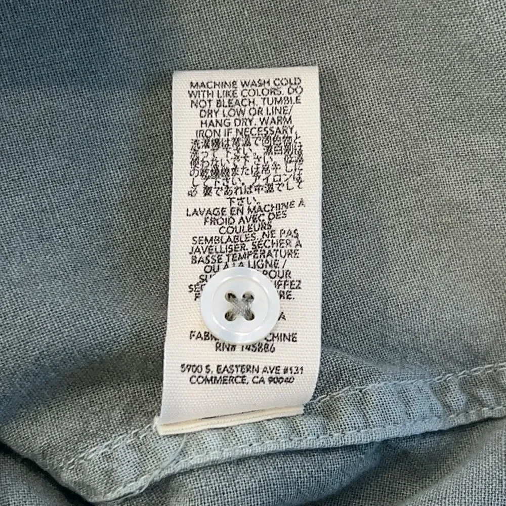 New The Great Nettle Button Up Blouse Size 2/ US Medium Sage - Picture 12 of 14